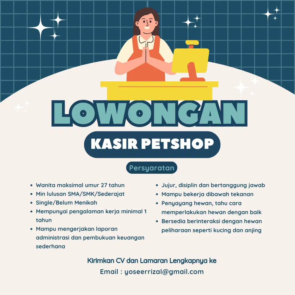 Lowongan Pekerjaan Kasir Pet Shop
