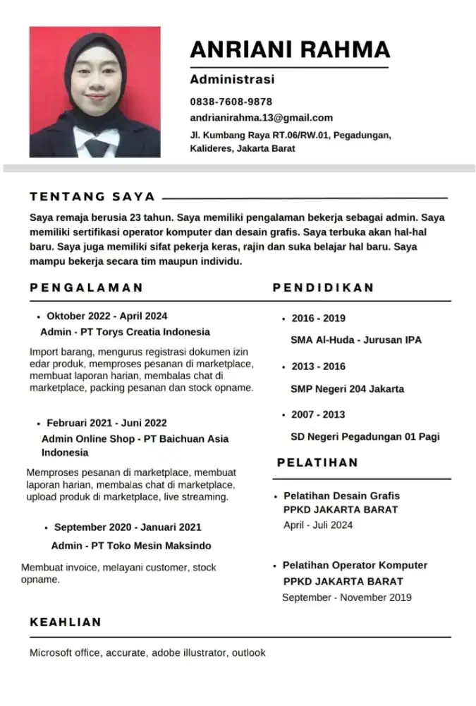 Mencari pekerjaan Admin