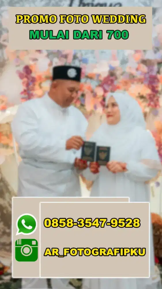 Foto wedding prewedding lamaran aqiqah wisuda dll