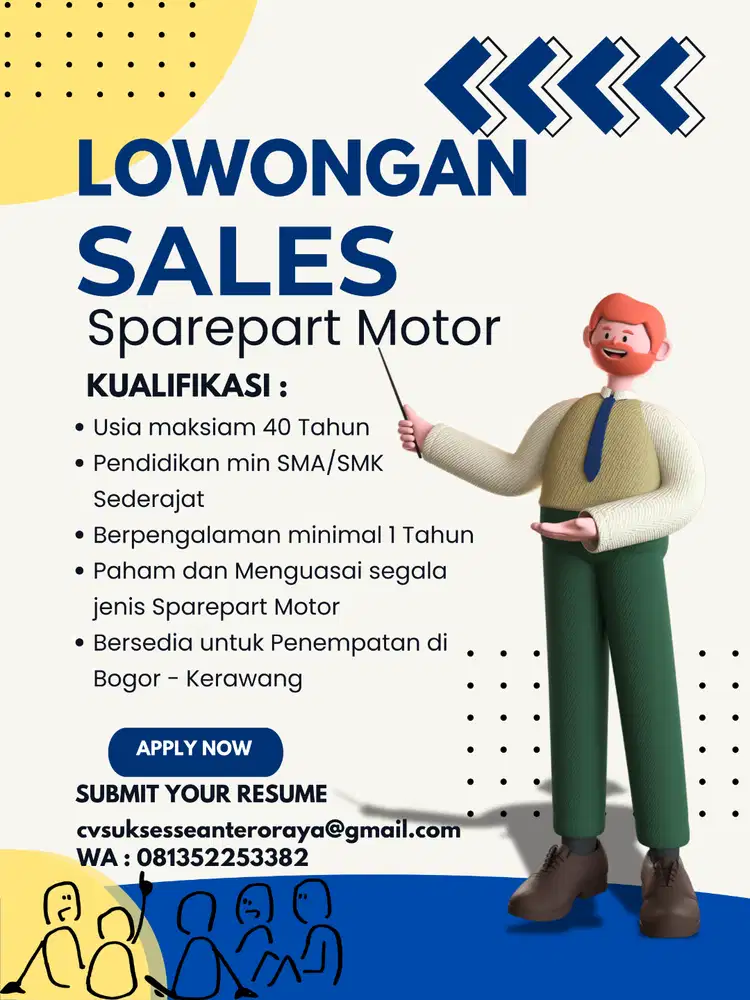Lowongan Sales Sparepart Motor
