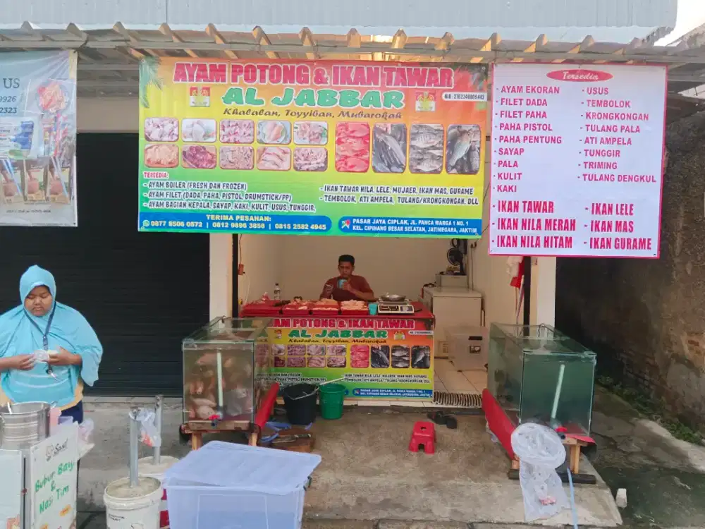 Di cari tenaga kerja untuk bantu jualan ayam potong/filet & ikan tawar