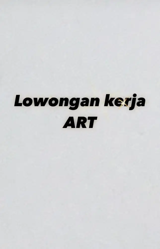 Lowongan asisten rumah tangga