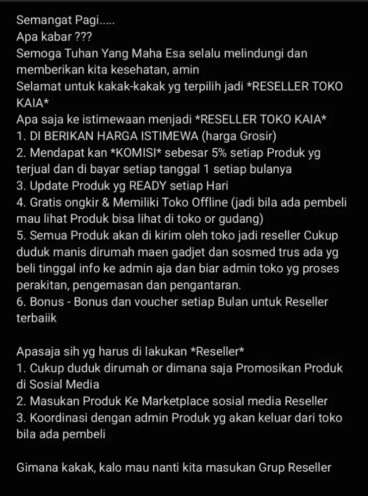 Reseller TOKO KAIA