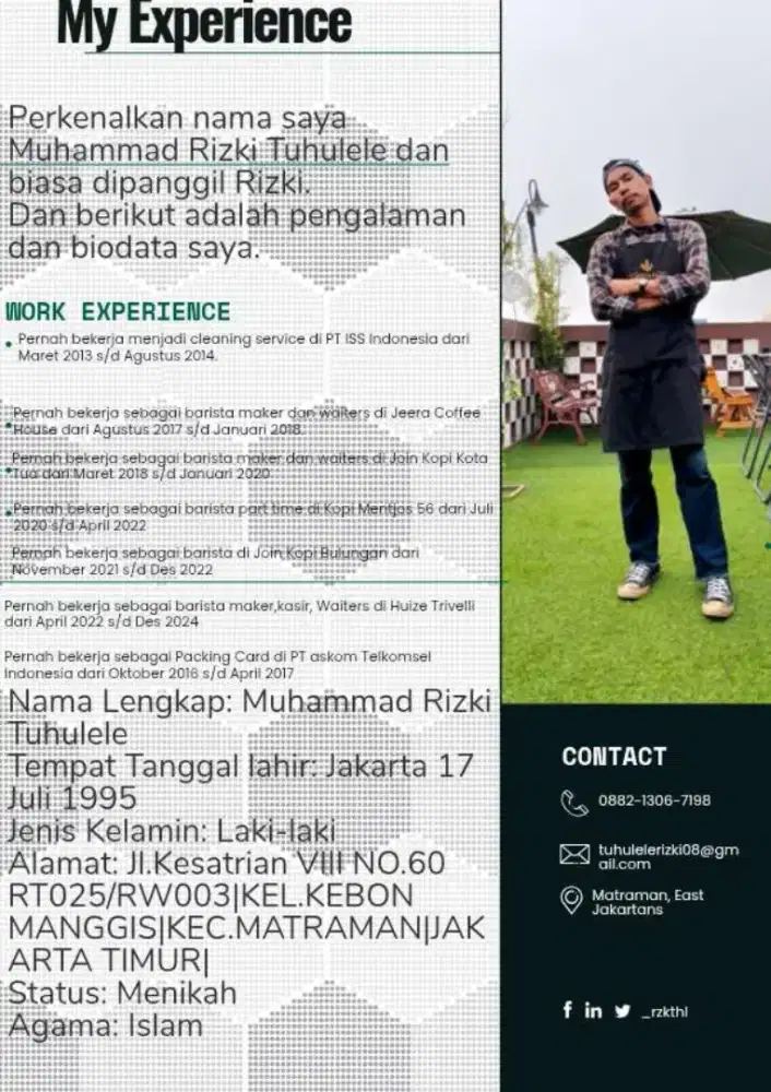 MENCARI PEKERJAAN DI POSISI BARISTA