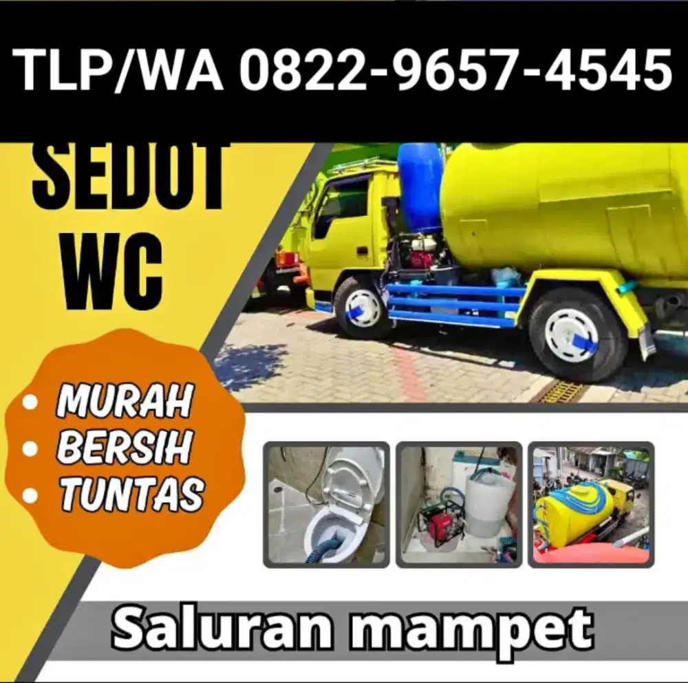 Jasa Sedot wc tumpat selokan air ,service pompa air sanyo sumur bor