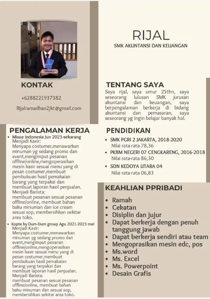 Tertarik perkerjaan F&B