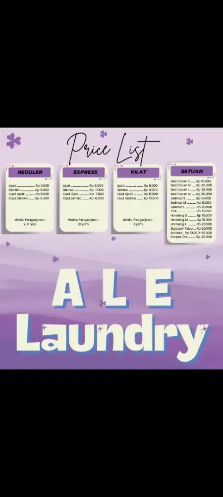 Dicari pegawai laundry