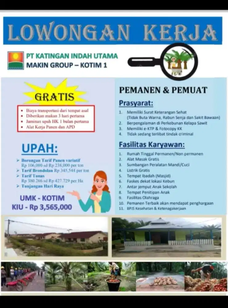 Loker gratis penjemputan, pasuntri dan Lajang