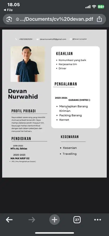 Mencari pekerjaan supir