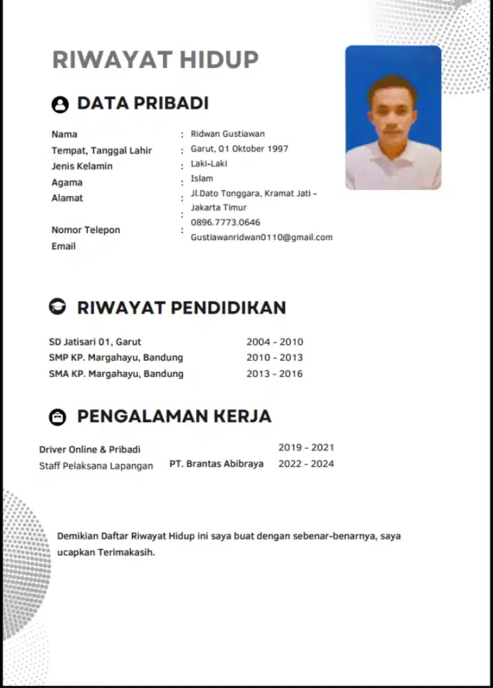 Mencari pekerjaan supir apa ajah
