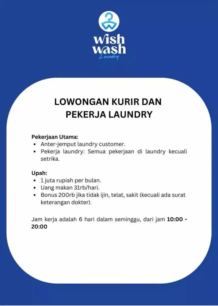loker Kurir Laundry