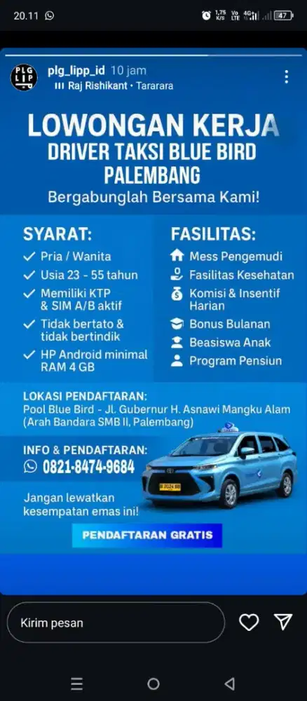 Blue Bird Palembang