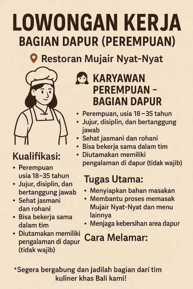 Lowongan kerja di jimbaran