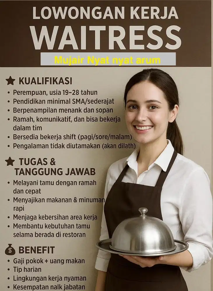 Lowongan Kerja Waitress Di jimbaran