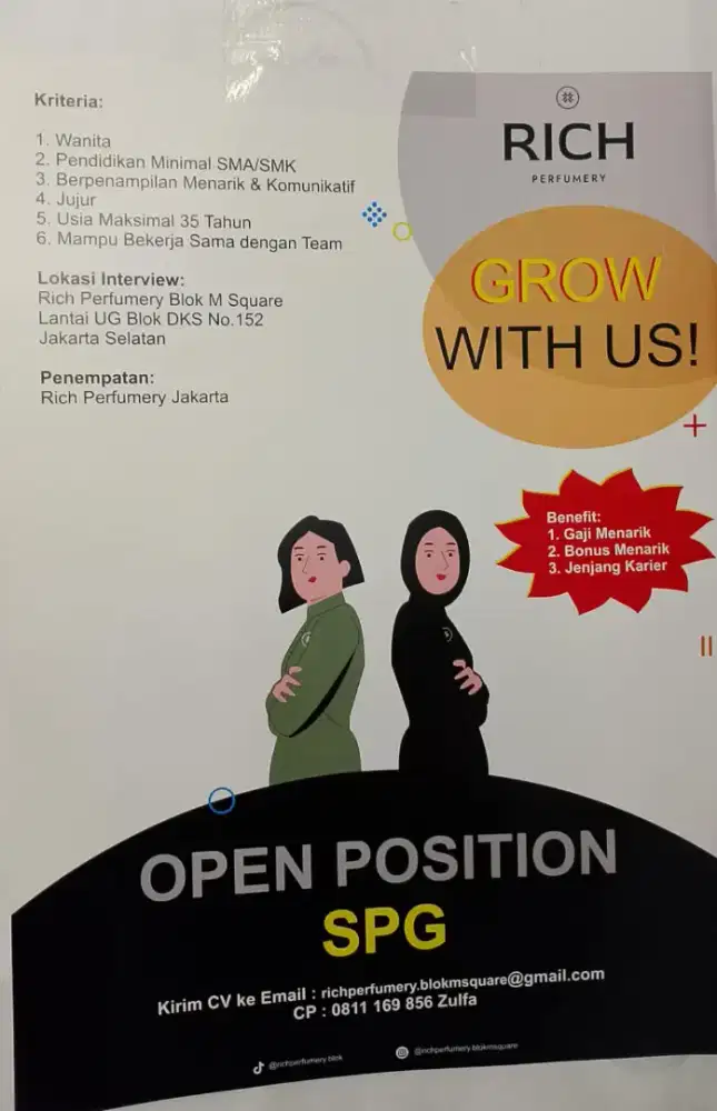LOWONGAN KERJA WANITA