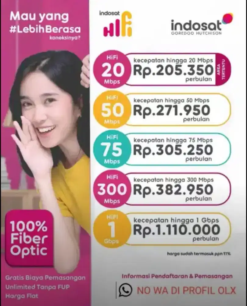 PROMO PASANG WIFI MNC/HIFI HARGA FLATE SINYAL 5G GRATIS PASANG