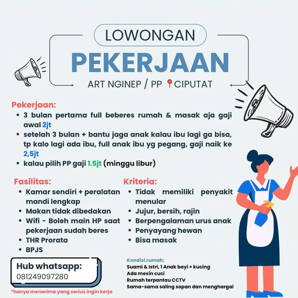 LOWONGAN ART NGINAP / PP TANGSEL