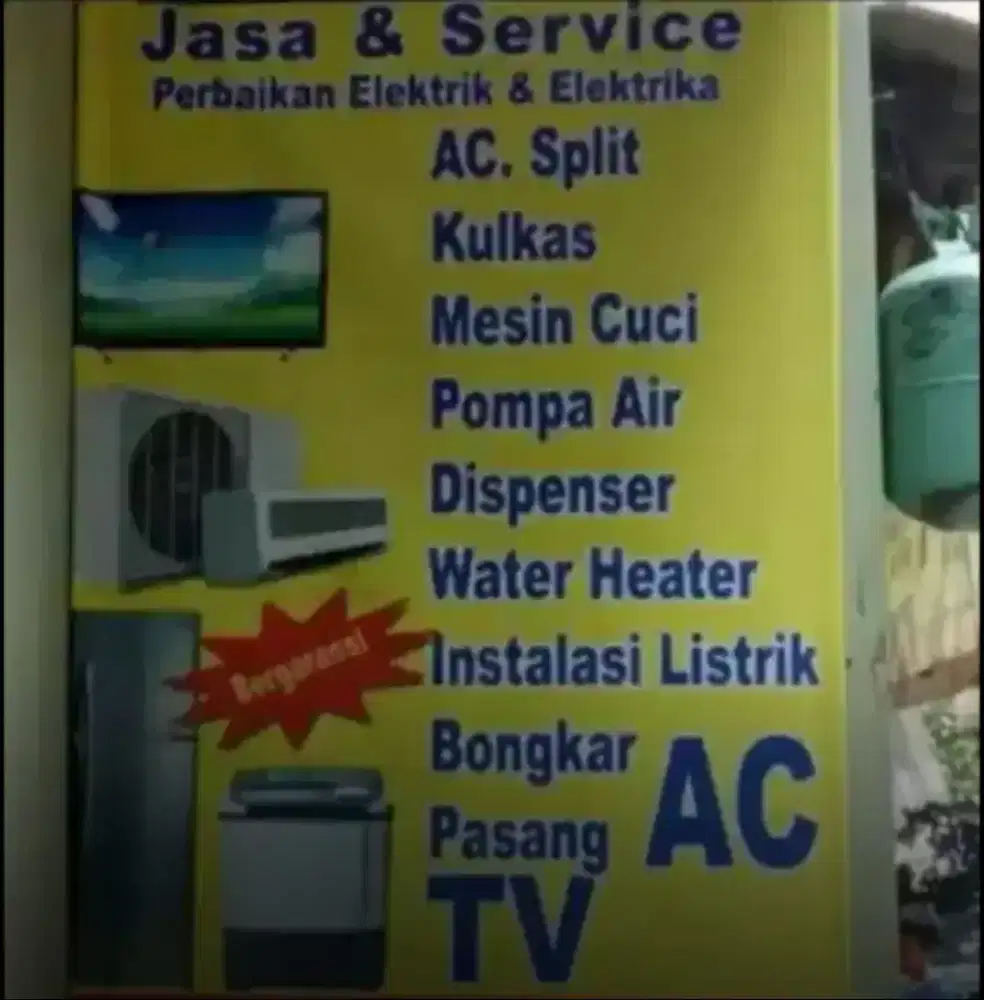 Servis ac kulkas pompa air mesin cuci