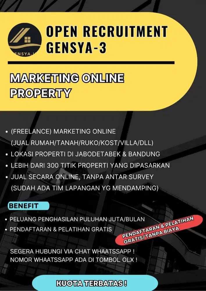 [FREELANCE] Digital MARKETING Online PROPERTY [KUOTA TERBATAS!]
