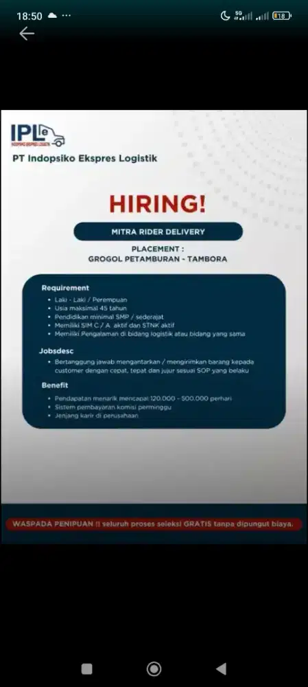 MITRA KURIR AREA GROGOL PETAMBURAN