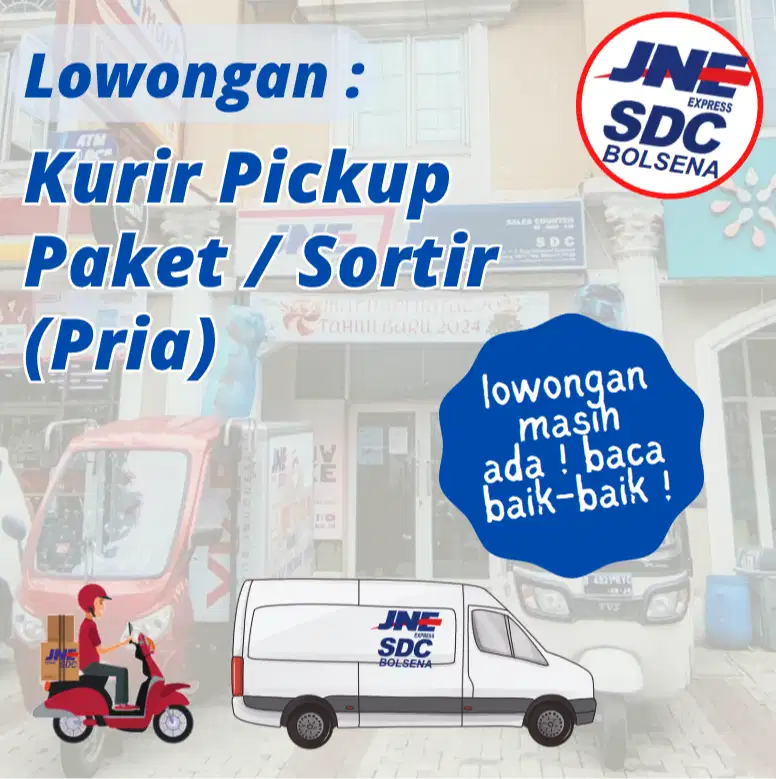 Lowongan Kurir Pickup Sortir Paket JNE