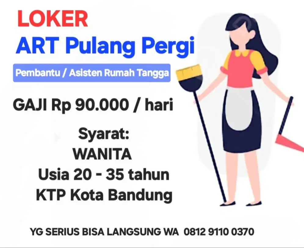 Loker Asisten Rumah Tangga Pulang Pergi
