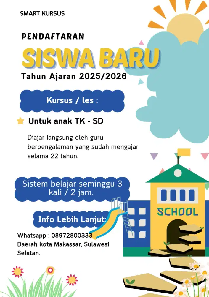 Kursus/Les untuk anak TK - SD