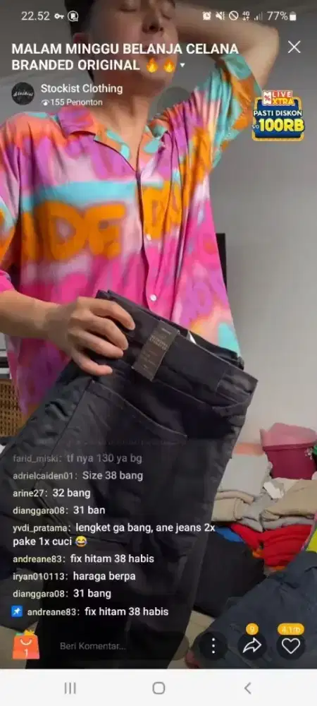 Dicari HOST buat Live Shopee Jual Pakaian Cowok.
