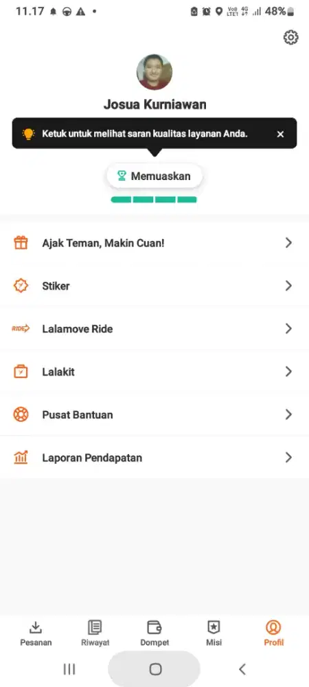 JASA OJEK LANGGANAN DI PAGI HARI, DAN KURIR DI MALAM HARI