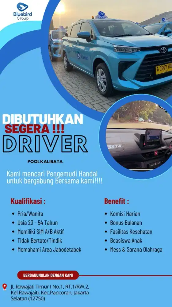 Dibutuhkan driver / pengemudi / supir