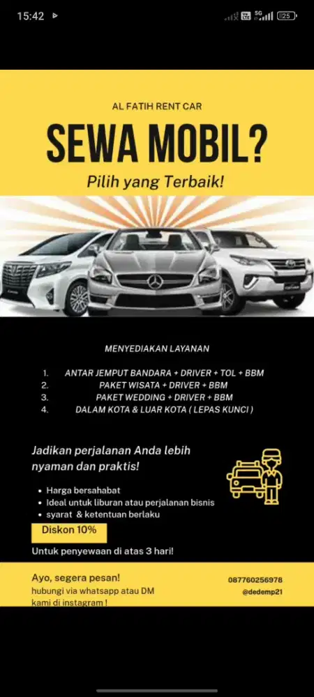 rental mobil murah dalam & luar kota makassar