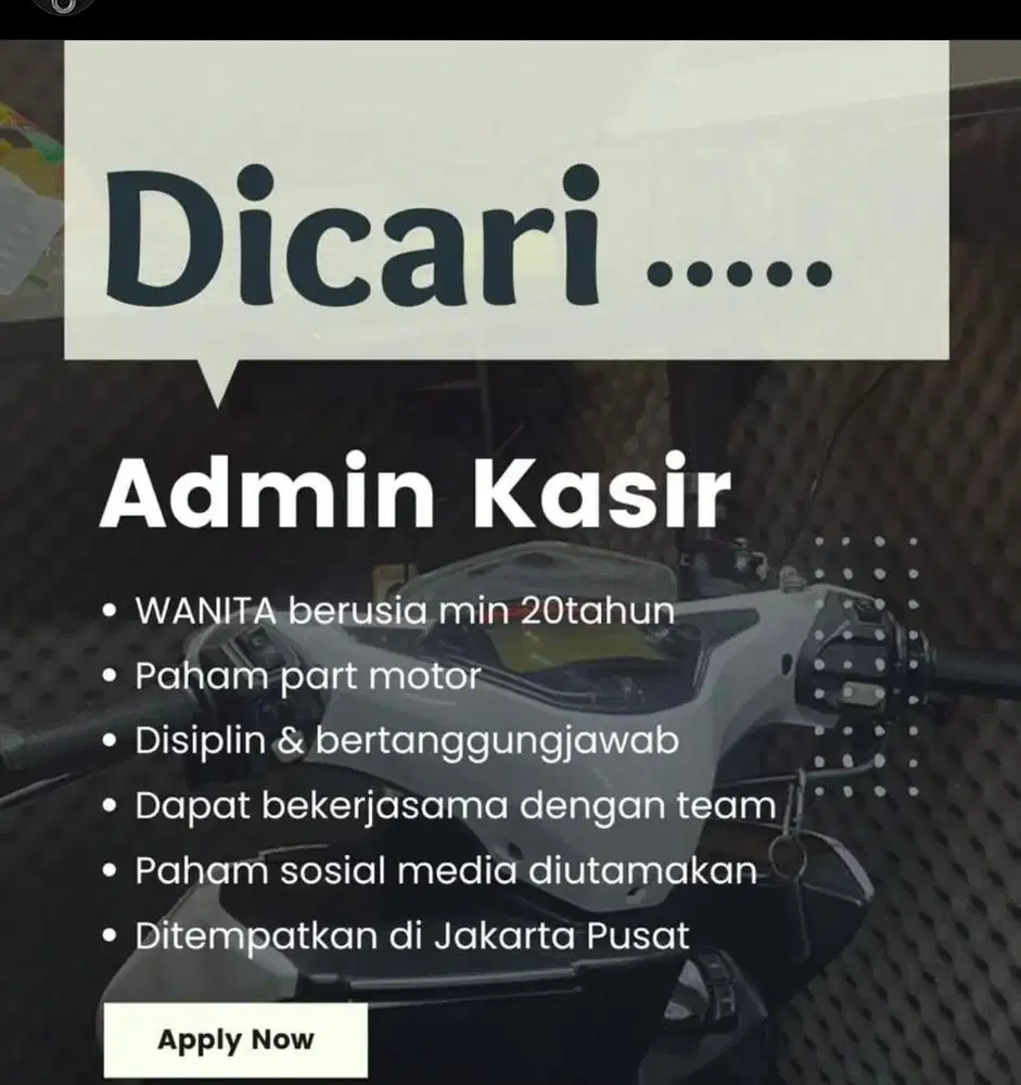 Lowongan Admin Kasir