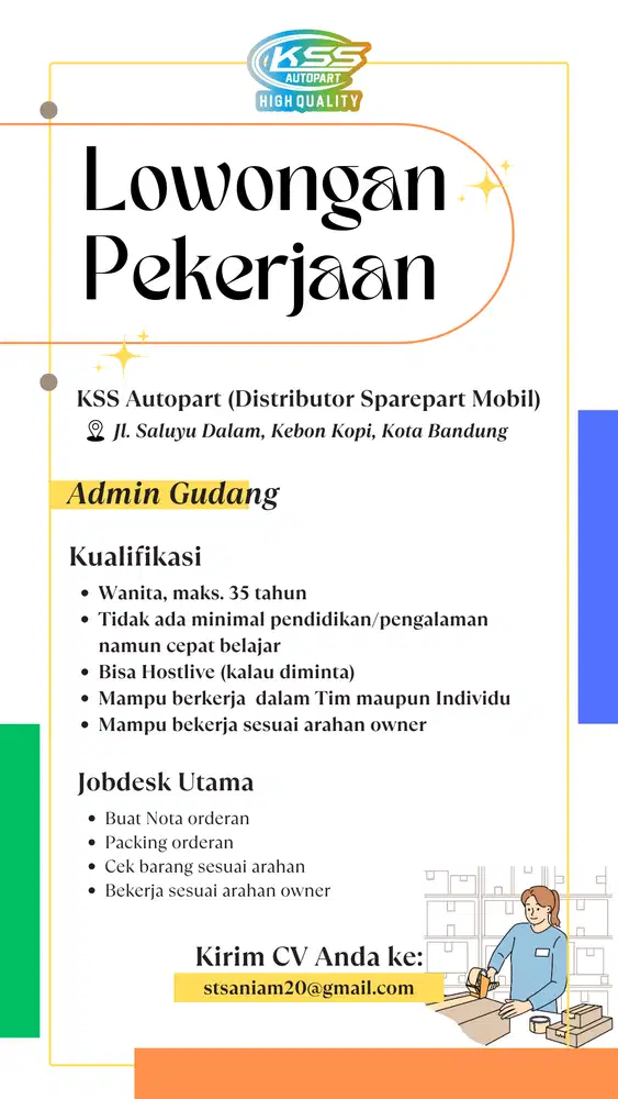 Dicari Admin Gudang
