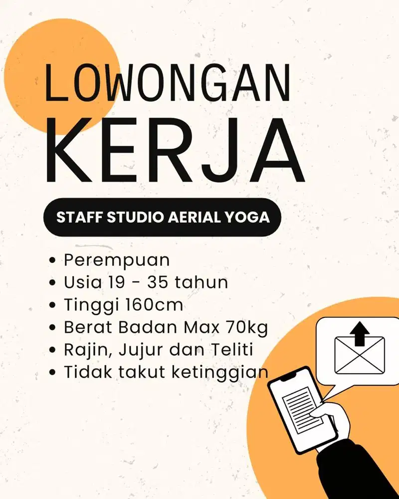 LOWONGAN ADMIN STAFF STUDIO YOGA