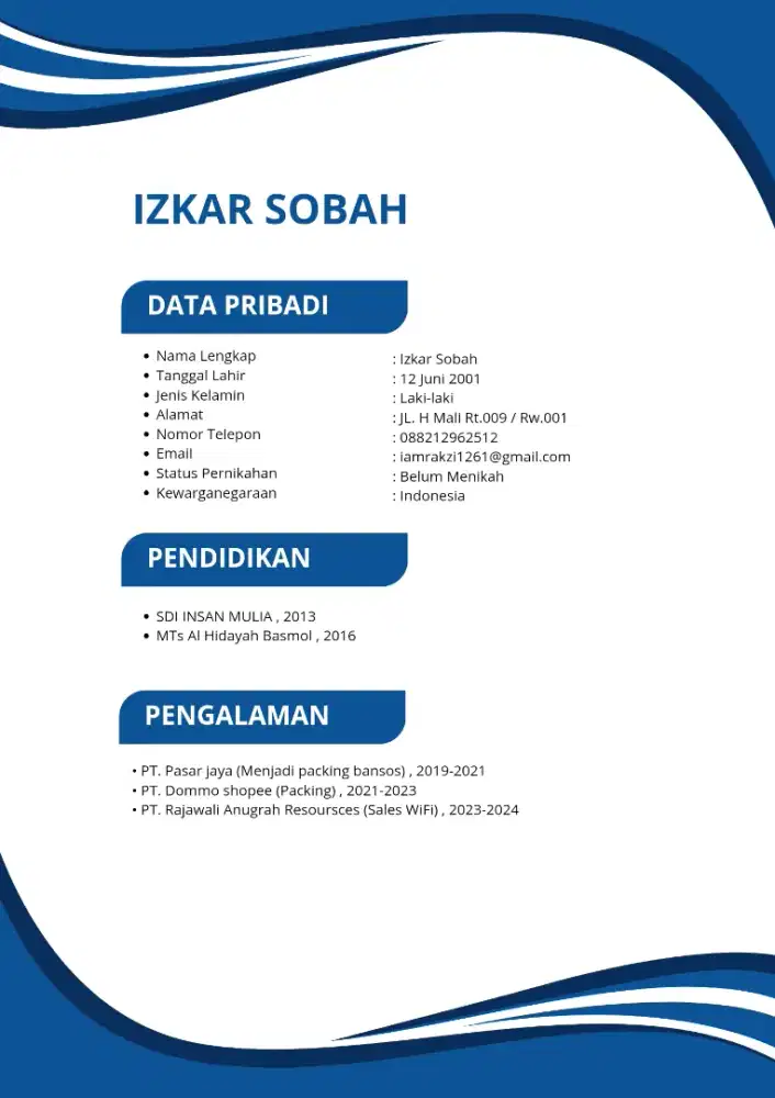 Saya niat mencari pekerjaan halal
