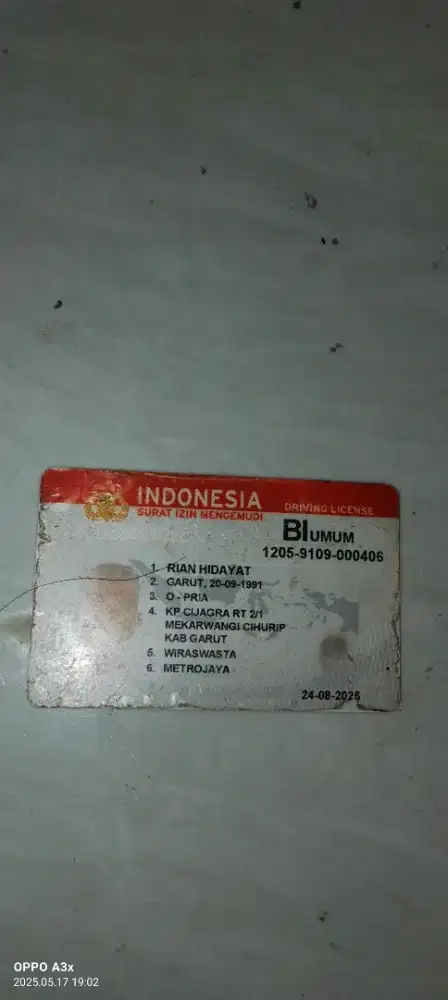 Izin cari pekerjaan driver pribadi atau barang