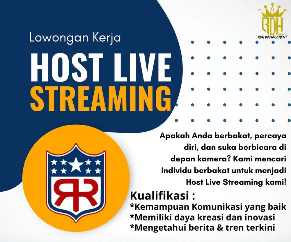 HOST LIVE LOWONGAN PEKERJAAN