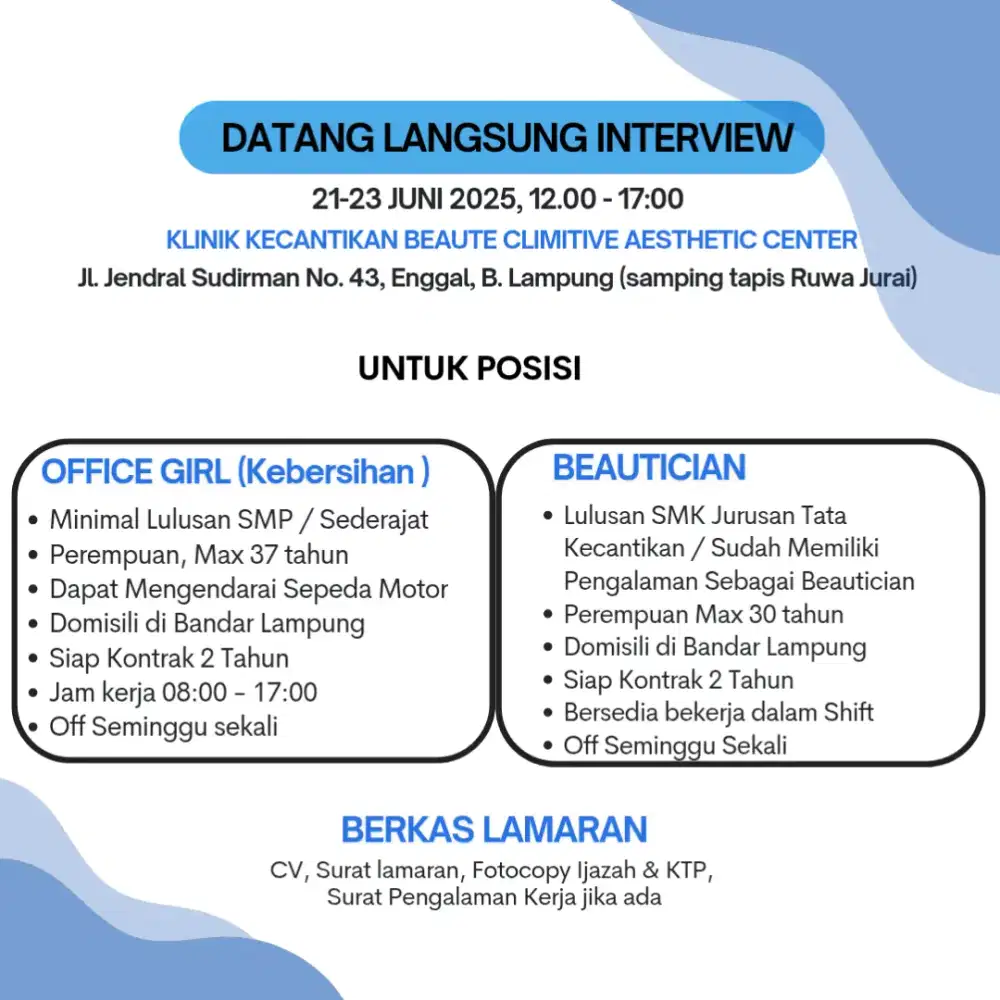 Dibutuhkan Segera