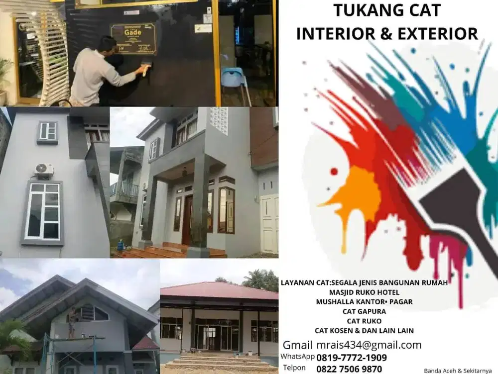 Tukang cat rumah-toko-meunasah dll