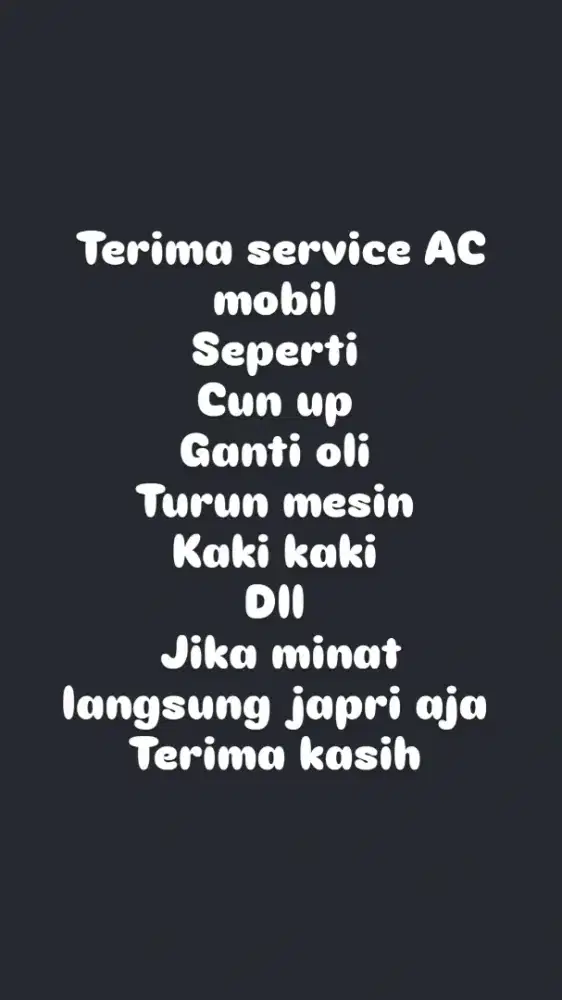 Service AC mobil