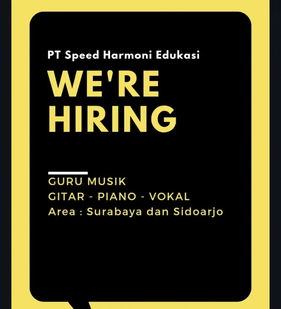 Guru Tentor Tutor Musik Vokal / Piano / Gitar