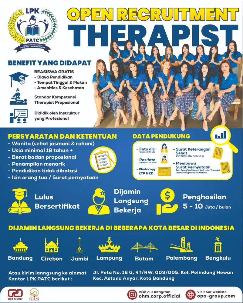 Recruitment Therapist SPA, Loker SPA, Massage
