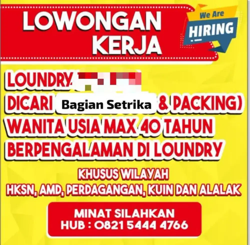 Loker jasa setrika