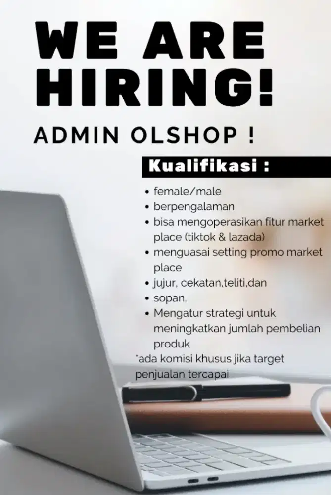 Dibutuhkan admin online shop