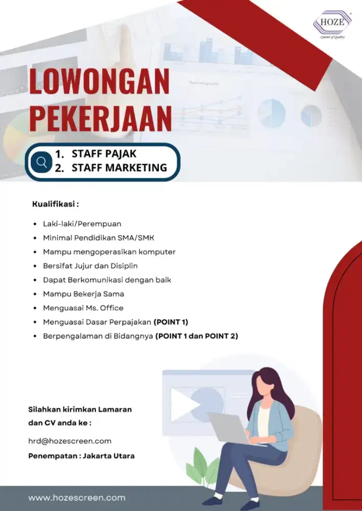 LOWONGAN KERJA STAFF PAJAK DAN MARKETING