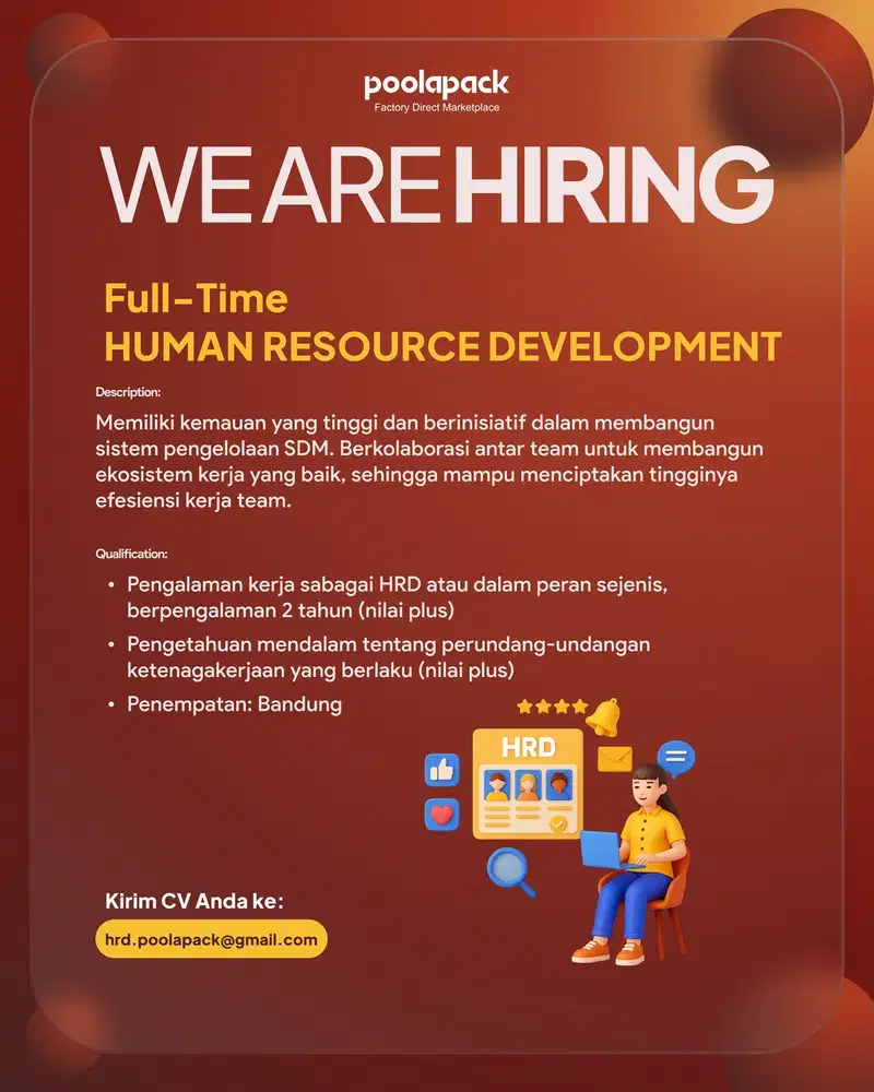 LOWONGAN KERJA HRD DAN SR. PROCESS LIASION OFFICER (ADMIN)
