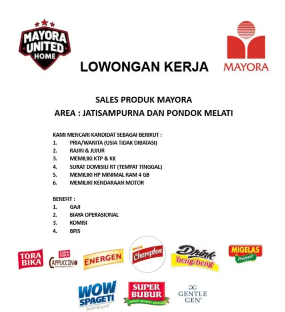 Sales Direct Selling Mayora