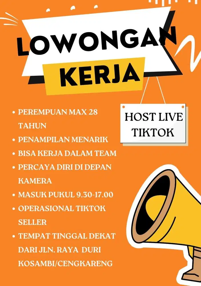 HOST LIVE TIKTOK (KONTAK KE NOMOR)