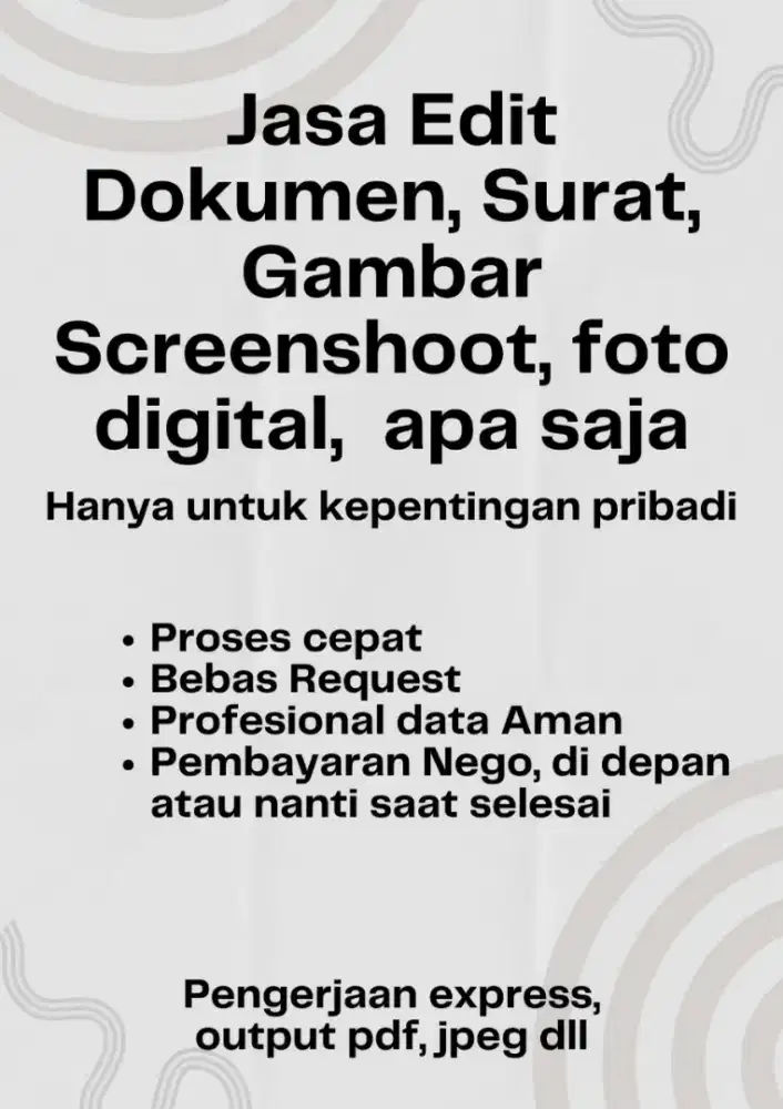 Jasa Edit dokumen apa saja