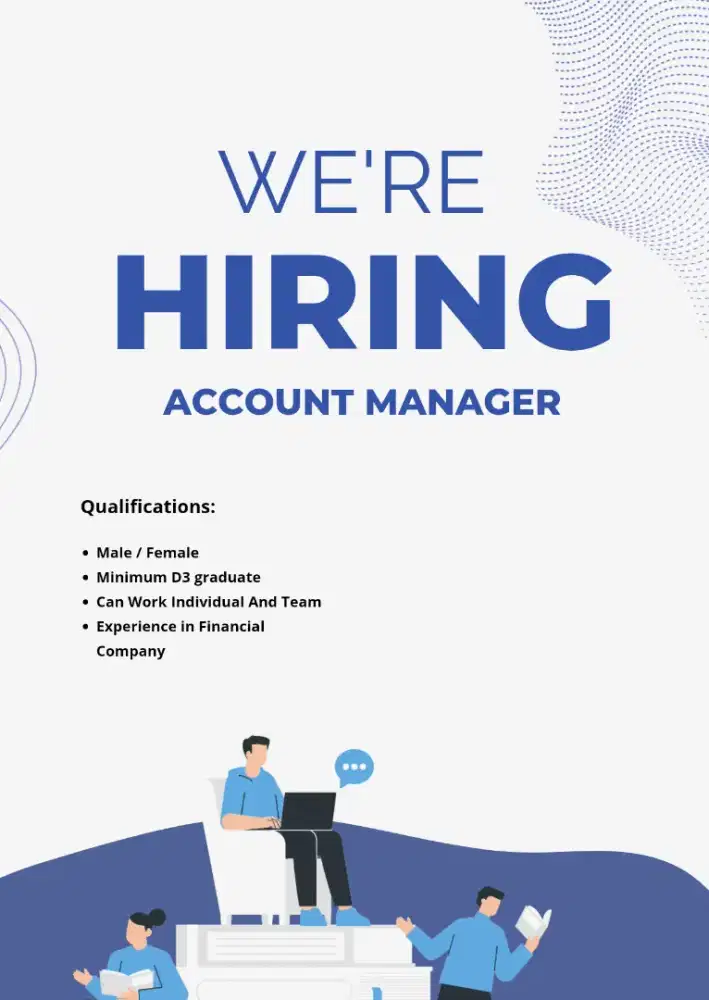 Dibutuhkan Acc Manager & Marketing